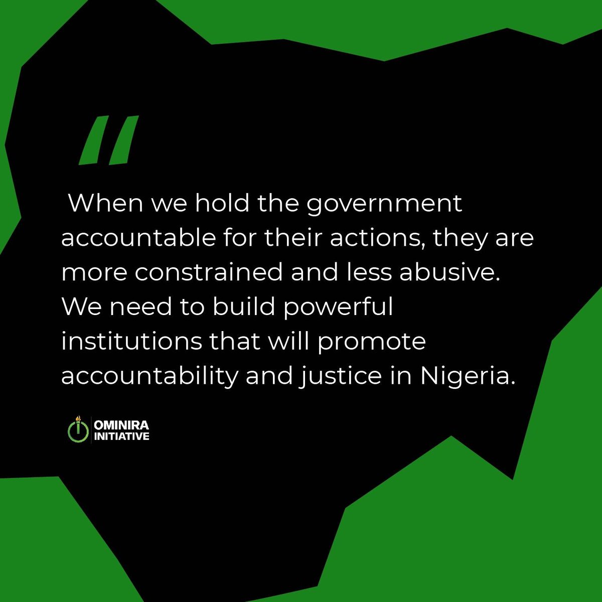 ominirahq's tweet photo. To realize a #BetterNigeria, we have to constantly hold the government accountable.
#justice #accuntability #security https://t.co/nYtvr5198e
