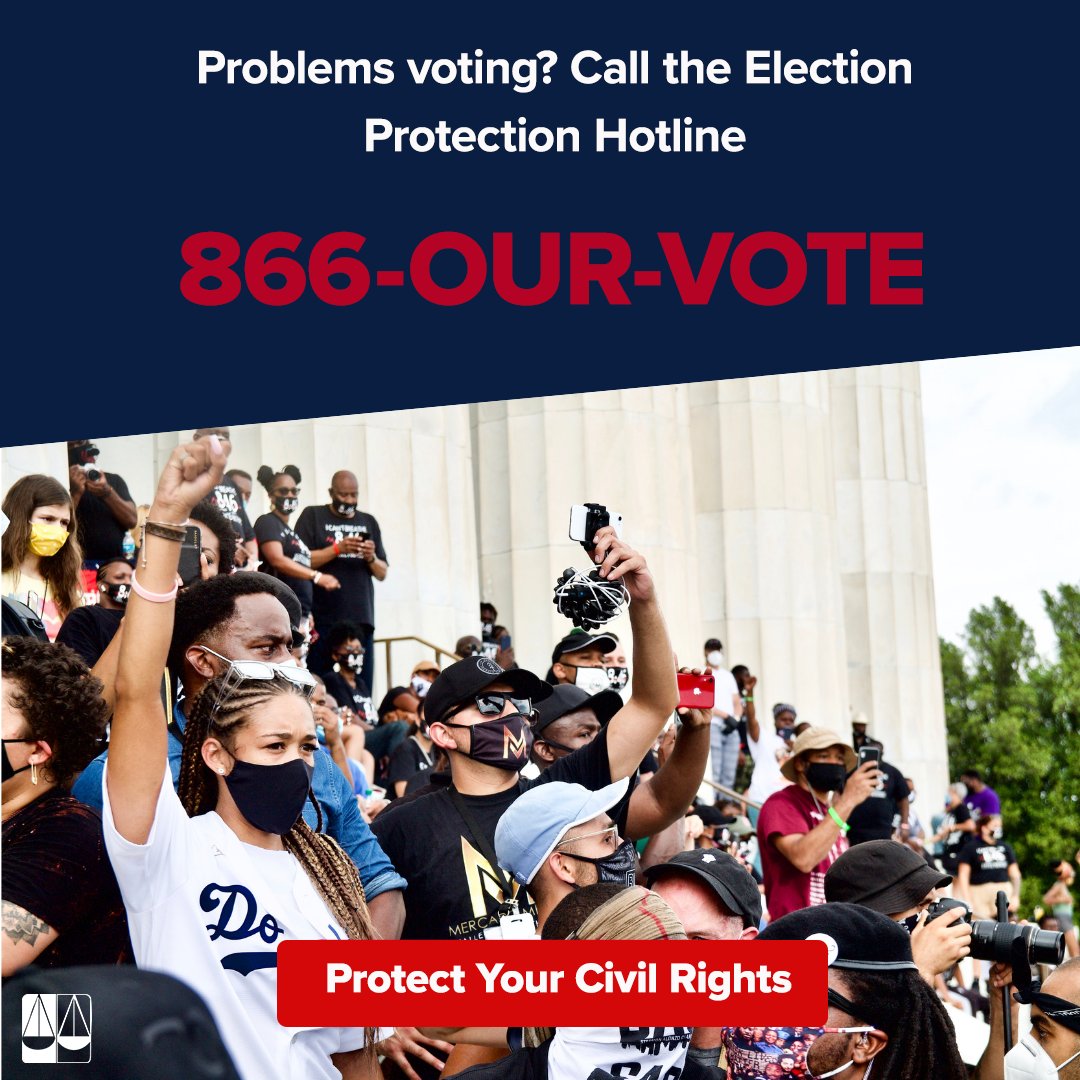 Your vote is your voice. If you're experiencing any issues casting your ballot call or text <a href="/866OURVOTE/">Election Protection</a> (866-687-8683) to get voting help from a trained Election Protection volunteer. #ProtectOurVote #Election2020