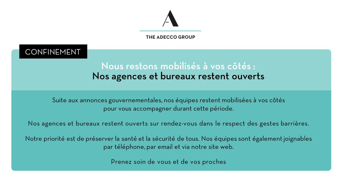 Malgré la situation exceptionnelle, nos équipes restent mobilisées pour l'emploi