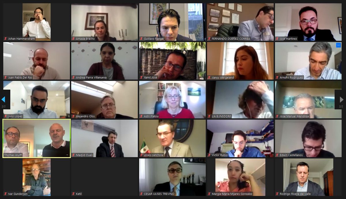 Successful #businesswebinar from <a href="/EmbaMexNoruega/">Mexico in Norway</a>, 10 presenters offering more than 60 companies agile business solutions in #Mexico and #Norway