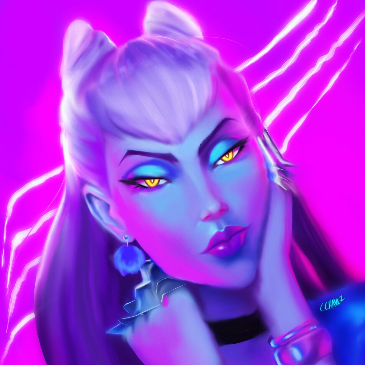 TheCaseyChavez's tweet photo. Ahhh #KDA did it again!! I was so inspired so I had to paint my girl Evelynn!!#KDAMORE #LeagueOfLegends #LeagueOfLegendsFanArt #evelynn https://t.co/pmwAooZar4