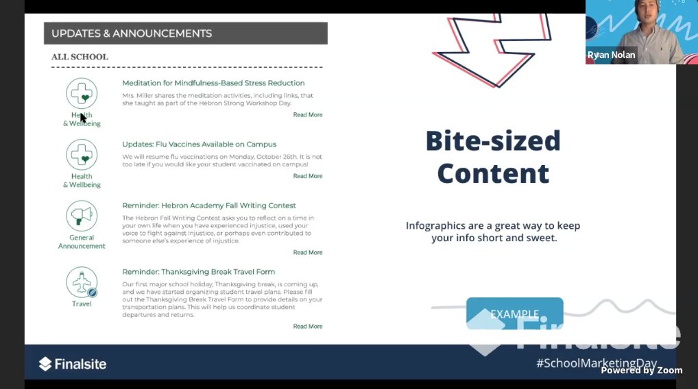 jadajonas's tweet photo. Offering consistency and bite-sized content will help cut through the noise. 

#schoolmarketingday https://t.co/JeTaj2cLDV