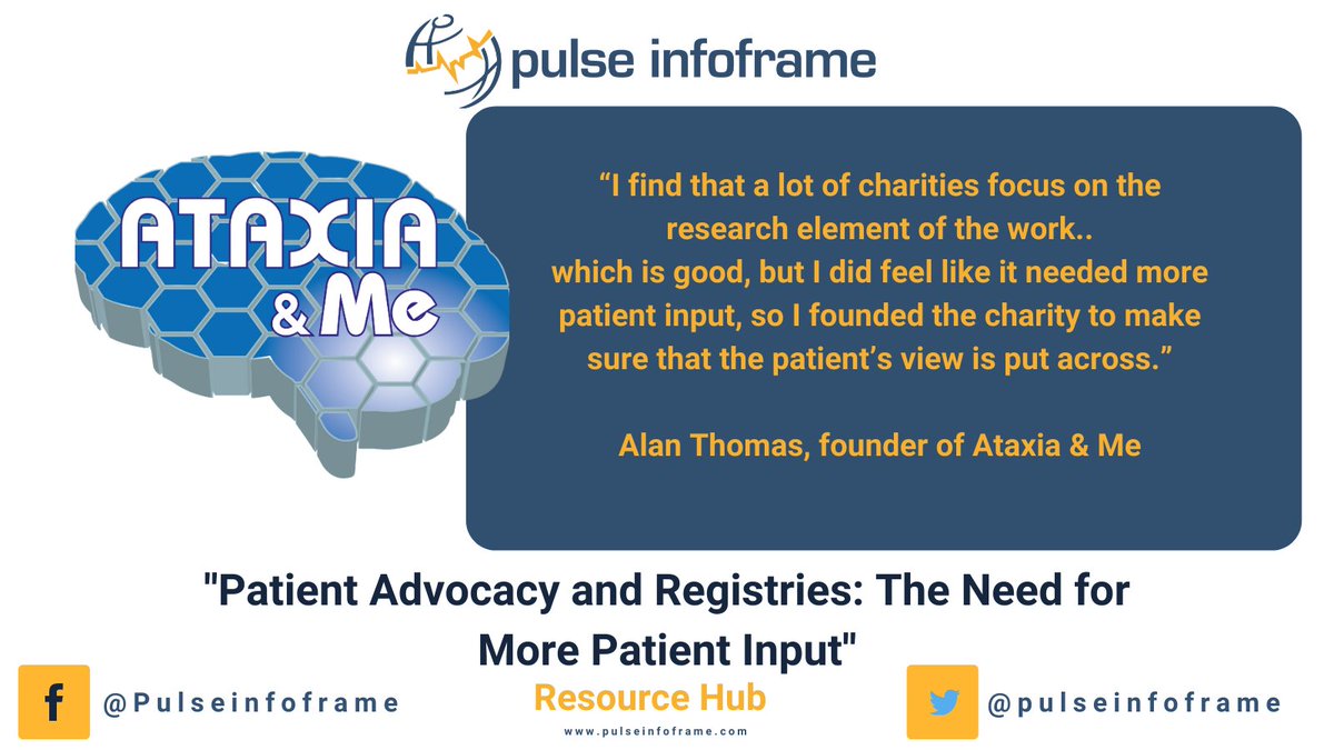pulseinfoframe's tweet photo. The need for #realworld evidence to inform therapies can no longer be denied. Find out more in Patient Advocacy and Registries: The Need for More Patient Input: https://t.co/hC49OIbRBo

@Ataxia_and_Me 
   #patientinput #feedback #advocacy #registries https://t.co/DNPwcgkOfq