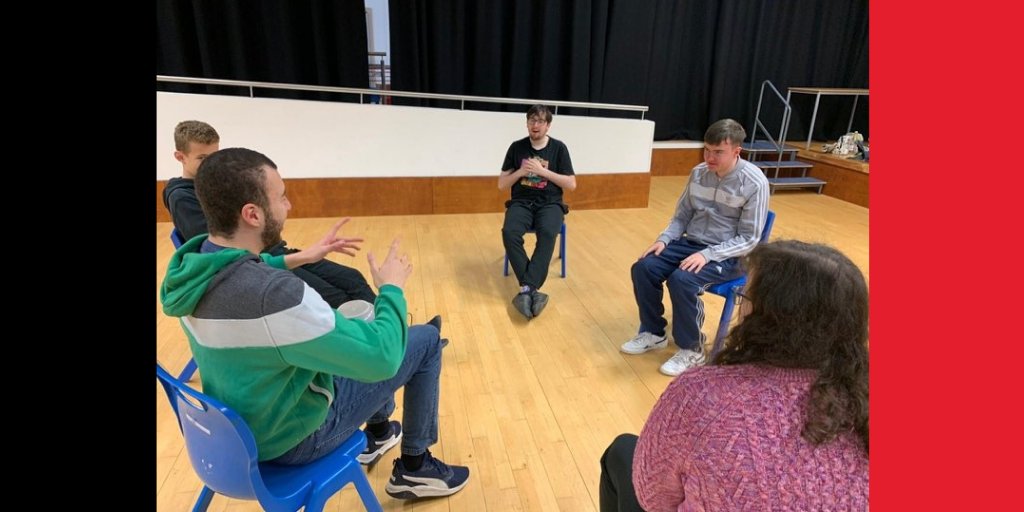 ReadingRep's tweet photo. This half term we have explored Greek mythology through drama workshops with this wonderful group of young people, in partnership with @BFfC_Child. Exploring the stories of Icarus, Theseus and the Minotaur really gets our imaginations going! #buildRDGrep #readingreptheatre https://t.co/GRvrpxY4Sy