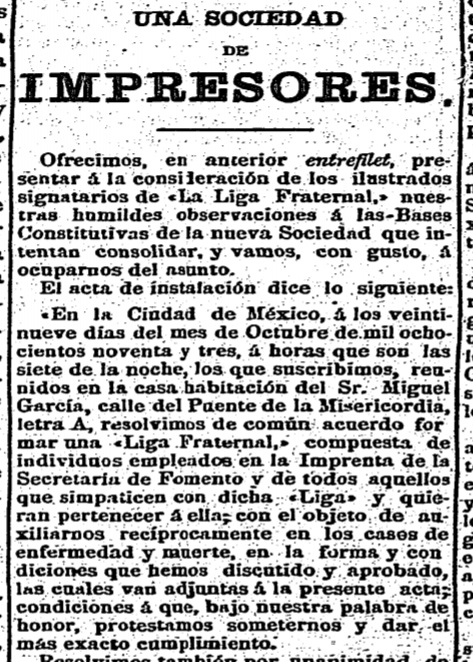 Un día como hoy en la vida de la imprenta...
Un 29 de octubre de 1893 se estableció una “Liga Fraternal” de impresores para auxiliarse recíprocamente (así lo informó “El Siglo Diez y Nueve” el 20 de diciembre de 1893).
Consulta la nota completa. 📰👇
https://t.co/AGDmxb7mfl https://t.co/0SRIq2siuI