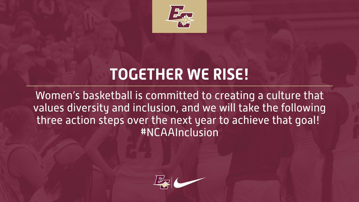 EarlhamWBB's tweet photo. Our 3 Action Steps #NCAAInclusion #ECWBB #FFIL https://t.co/o9BfwgDYpf