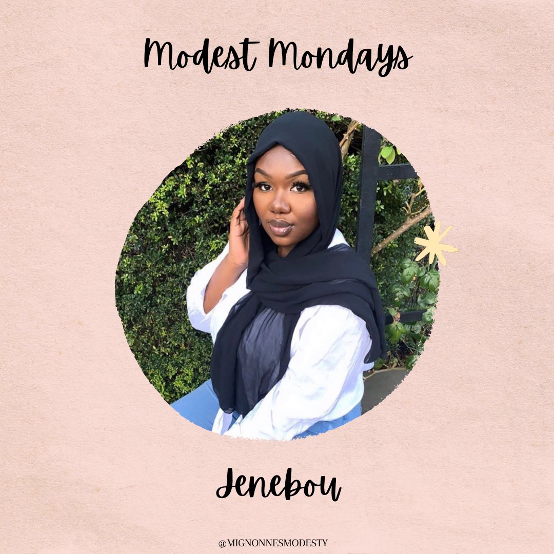Mignonnesmodest's tweet photo. For the previous #ModestMonday, we had the lovely Jenebou share her story on how and why she became an #Hijabi! Read her story below ⬇️ #MaShaAllah https://t.co/huEOf8RXj2