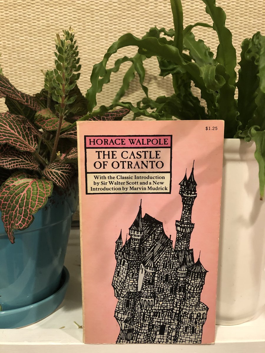 The first Gothic was Horace Walpole's Castle of Otranto in 1763. It introduces several Gothic tropes, like spooky castles and women in nightgowns. A giant helmet falls out of the sky and crushes a guy. It's not very good.