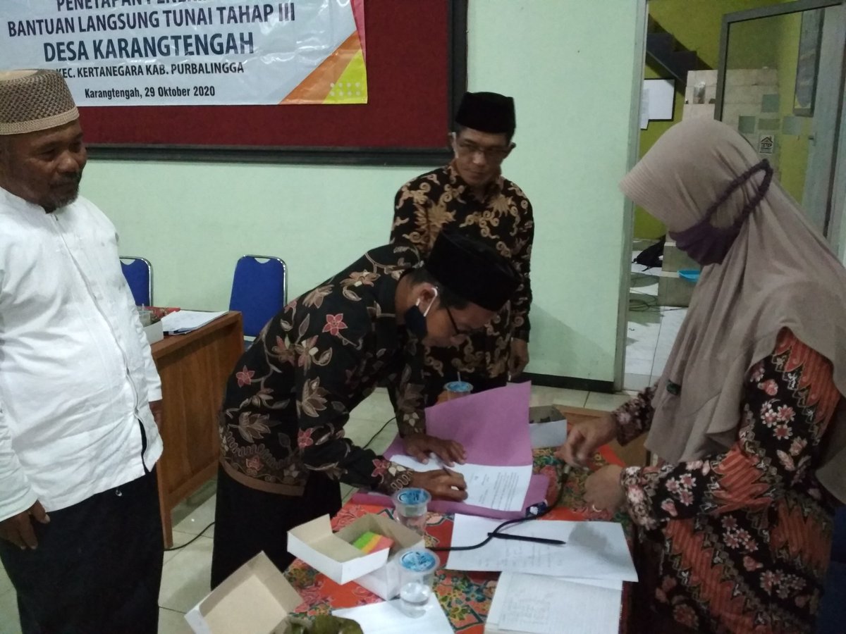 Musdessus dalam rangka penetapan penerima BLT DD Tahap III Desa Karangtengah