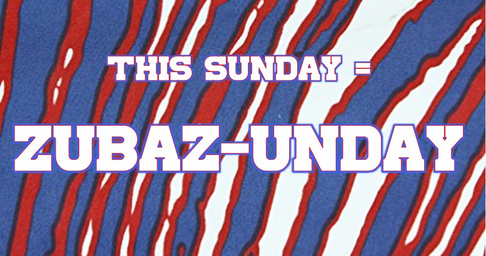 This Sunday, let's see those Zubaz!

#BillsMafia <a href="/BuffaloBills/">Buffalo Bills</a> <a href="/ScotlandBills/">BillsBackersScotland</a> <a href="/BillsBackersWI/">Bills Backers of Wisconsin</a> <a href="/BillsBkrsStPete/">Bills Backers St. Pete</a> <a href="/BillsBackersSEA/">Bills Backers SEA</a> <a href="/nycbbb/">Bills Backers NYC</a> <a href="/Billsbackersatl/">Bills Backers ATL</a> <a href="/BillsBackersMIA/">BillsBackersMiami</a> <a href="/BillsBackersBOS/">Boston Bills Backers</a> <a href="/BillsBackersYVR/">Vancouver Bills Backers 🇨🇦</a> <a href="/TX_bills_fans/">Houston BillsBackers</a> <a href="/BillsMafiaBabes/">BillsMafiaBabes</a> <a href="/BillsbackersMex/">Bills Mafia México</a> <a href="/buffalo/">Buffalo</a>