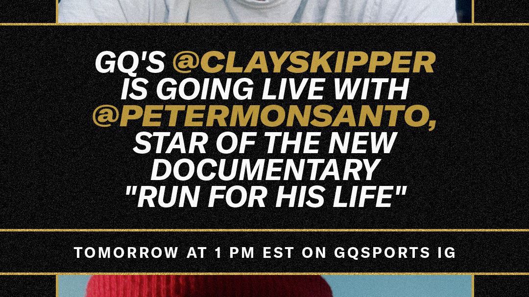 RunForHisLife's tweet photo. Some run from the past. Pete Monsanto runs toward his future.
Don't miss the IG Live Event for #RunForHisLife hosted by @GQSports - TODAY at 1pm EST. https://t.co/6ZSnerzm5D