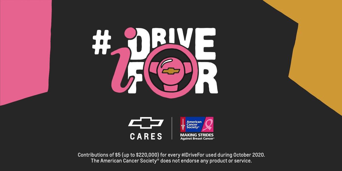 Relay4LifeCalU's tweet image. Share the drive against #breastcancer by retweeting &amp;amp; @Chevrolet will contribute $5 to @AmericanCancer with every use of #IDriveFor