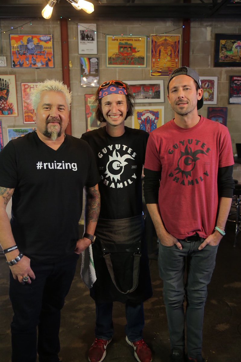 Guyutes (@guyutes) on Twitter photo October 30th at 8pm we make our debut on #ddd on <a href="/FoodNetwork/">Food Network</a>! Watch as we give away our secrets for the Guyute and the Disco Biscuit. <a href="/GuyFieri/">Mayor Guy Fieri</a> <a href="/Uptown23rd/">Uptown23rd</a> <a href="/disco_biscuits/">The Disco Biscuits 🌲👽🌲</a> <a href="/phish/">Phish</a> #guyfiericostumecontestat11pm <a href="/TVsJerry/">Jerry Ramsey</a> <a href="/ceagreendesigns/">the phunky boho</a> #guyutesmerch October 30th at 8pm we make our debut on #ddd on <a href="/FoodNetwork/">Food Network</a>! Watch as we give away our secrets for the Guyute and the Disco Biscuit. <a href="/GuyFieri/">Mayor Guy Fieri</a> <a href="/Uptown23rd/">Uptown23rd</a> <a href="/disco_biscuits/">The Disco Biscuits 🌲👽🌲</a> <a href="/phish/">Phish</a> #guyfiericostumecontestat11pm <a href="/TVsJerry/">Jerry Ramsey</a> <a href="/ceagreendesigns/">the phunky boho</a> #guyutesmerch