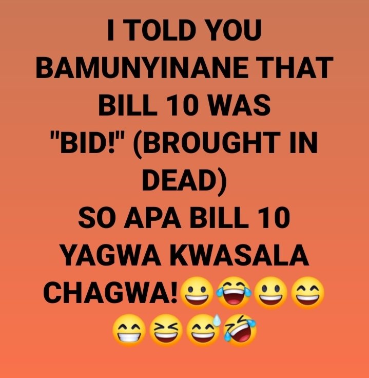 Bamunyinane, remember what I said about #Bill10?
Or is it too soon to remind you about this 😂