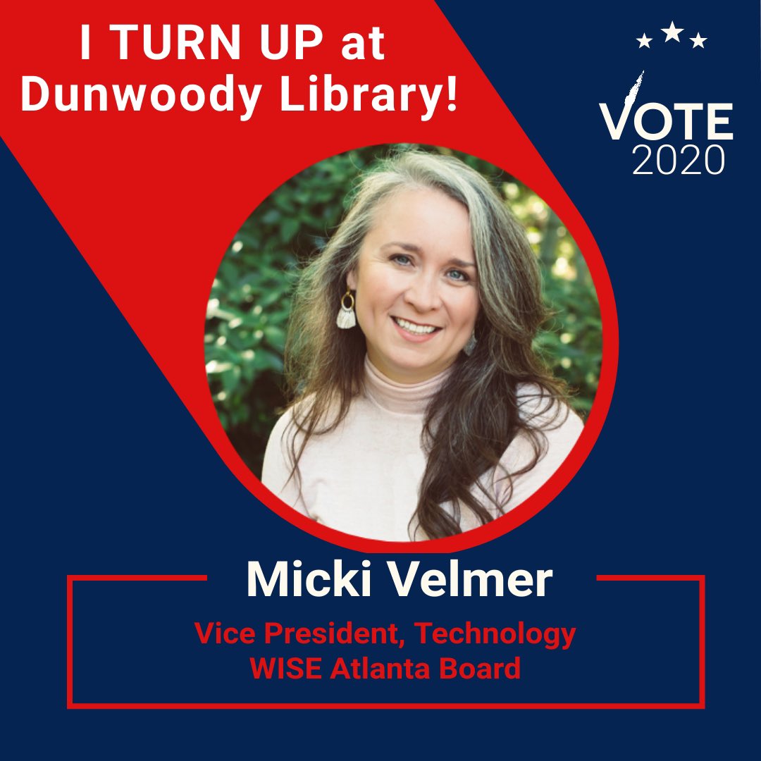 WISEAtlanta's tweet photo. I “Turn Up” 2 make my voice heard + know that I have influence over the future we build for my kids + their kids + their kids. I honor those who have fought for my right 2 vote 2 have a voice. - Micki Velmer 

ICYMI Power of Women Voters:
https://t.co/87UZjISyEW

#WISEATLVOTE20 https://t.co/FwxgUBeiHO