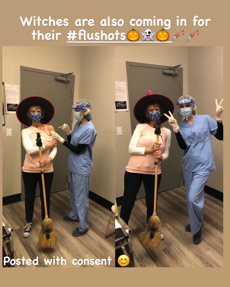 shaghayegh755's tweet photo. Even #witches are getting their #FluShot2020 🎃👻💉 https://t.co/Wj5ZqCMRFC