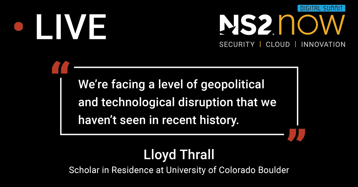 SAPNS2's tweet photo. When asked the current state of the DoD, here is what Lloyd Thrall had to say.
TUNE IN to hear more about his approach to pairing #STEM and innovation to shape the next generation of solutions with the Designing for Defense Program at @CUBoulder.
#NS2NOW https://t.co/txUhI5Vv99