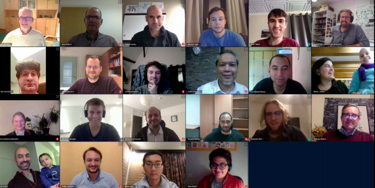 Thank you to everyone of ANTS 2020: Authors, presenters, reviewers, keynotes, session chairs, &amp; organizers!

It was an exciting 3 days, and great to see many at the closing ceremony. Cheers, see you next time!

@MarcoDorigo_ULB <a href="/chris_c_blum/">Christian Blum</a> <a href="/SwarmDynamics/">Heiko Hamann</a> <a href="/mktheinrich/">MK Heinrich</a> @Pold1987