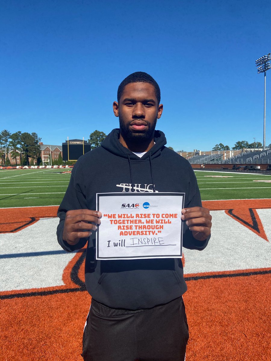 GoCamelsFB's tweet photo. We will RISE to come together. We will RISE through adversity.  

#TogetherWeRise | #NCAAInclusion https://t.co/E5H9fhEhFF