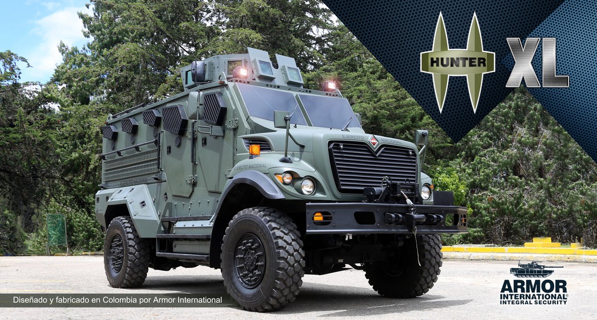 Armor_Int's tweet photo. Nuevo Hunter XL - Vehículo Táctico Blindado de transporte de tropas del Ejército de Colombia.
Diseñado en Colombia y fabricado sobre plataforma 100% militar.
#armor #blindados #ejército #colombia #MRAP #EjercitoCol #army https://t.co/zuNSUeo1tp