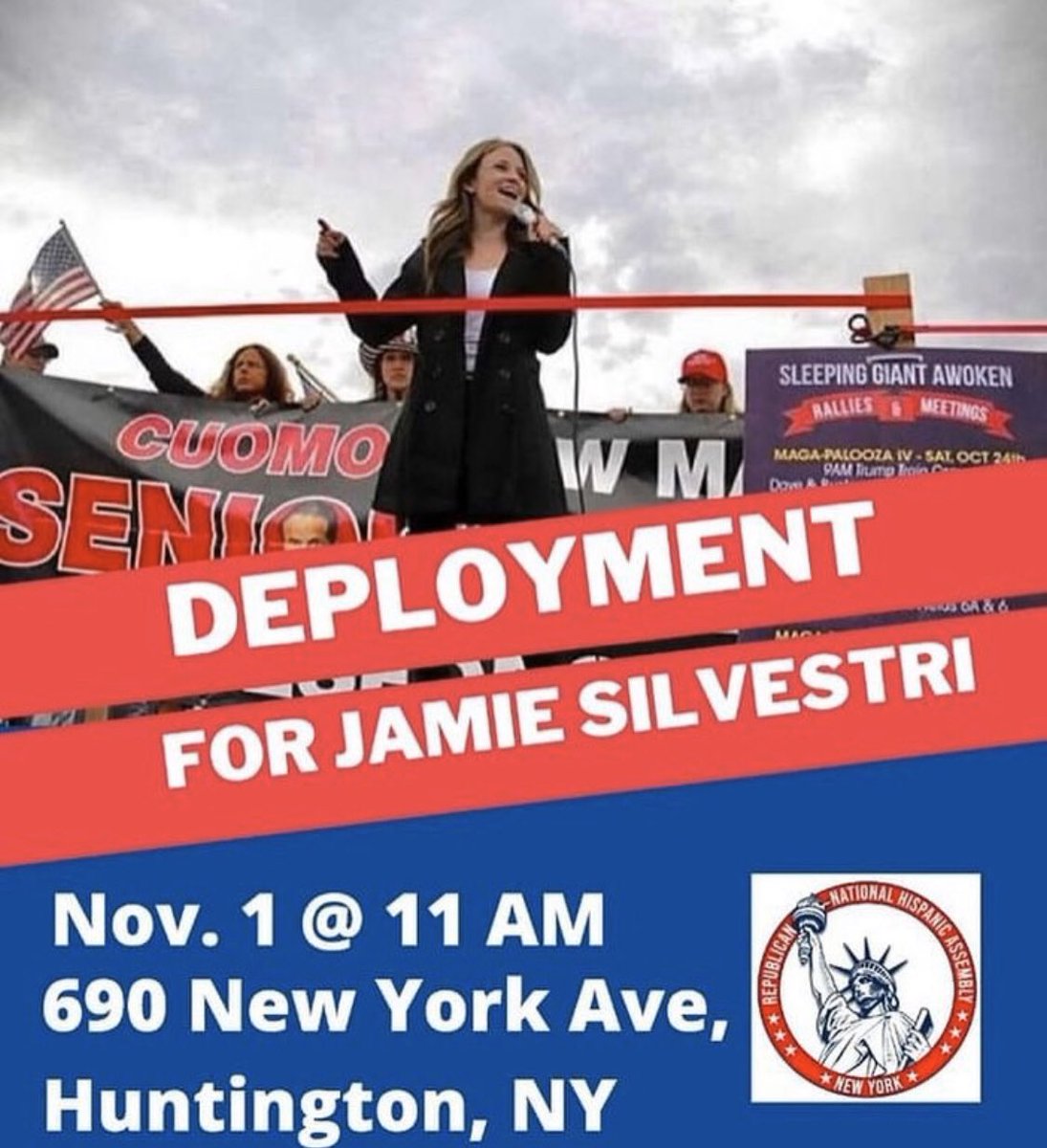 RNHANYS's tweet photo. Join us this Sunday, November 1st, as we make one final push for our future Assemblywoman and dear friend @SilvestriForNY, where we will be knocking doors, raising awareness, &amp; getting out the vote! #MakeNYSafeAgain #AlbanysAngel https://t.co/fztJ3vCZNK