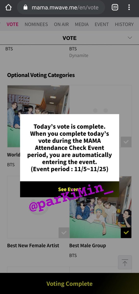 Nguyenlong2801's tweet photo. Bangtan bangtan
MAMA's Fan Choice Awards
#MAMAVOTE #bts #BTS @BTS_twt https://t.co/02jPv04KQp