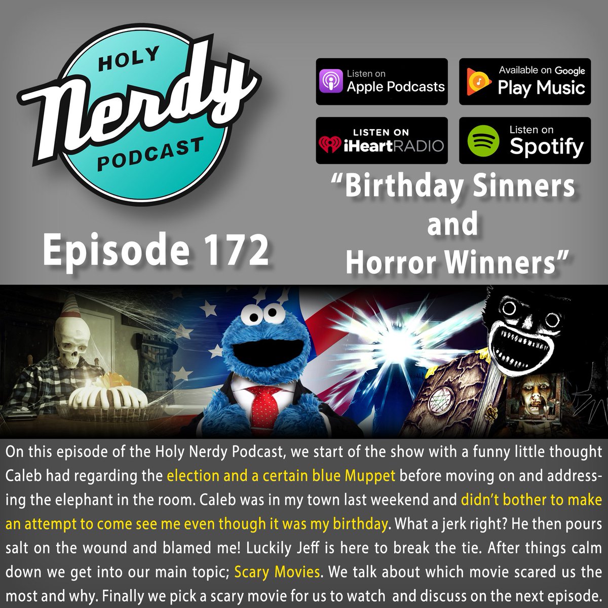 holynerdypod's tweet photo. https://t.co/4WNkWgb1tX

Episode 172 is now available

#podcast #podcaster #podcasting #dallas #dfw #orlando #florida #texas #podernfamily #podcastmafia #nerd #nerdy #nostalgia #90s #comedy #funny #scarymovies #necronomicon #scared #truefriends #birthday https://t.co/0CsTorrT0l