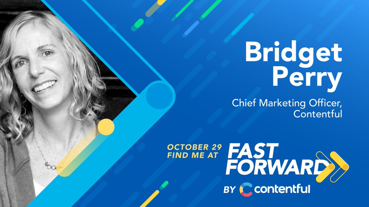 contentful's tweet image. We have a special MC leading the ⏩ #FastForward2020 Inspirational Stage from 12:15 EDT — our CMO Bridget Perry! Stay tuned 📻
