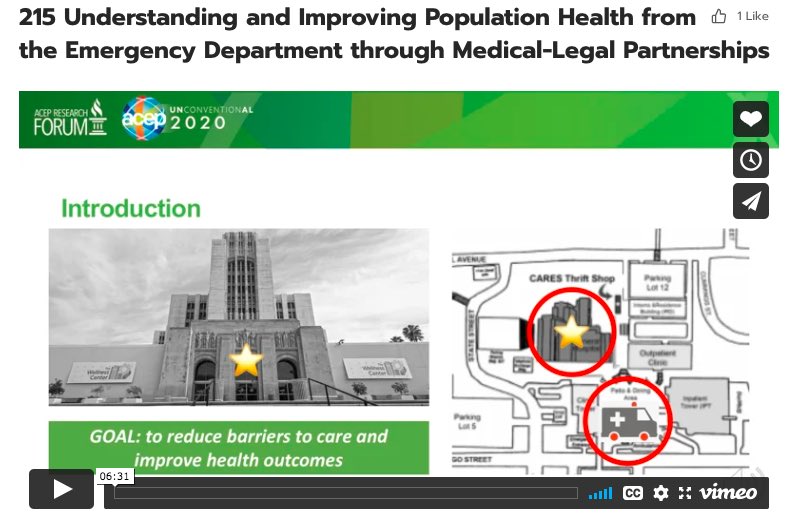 This year’s #ACEP20 conference looks a bit different... honored to present on our work on understanding and addressing social determinants of health at LAC+USC EM - feel free to message me or check it out!