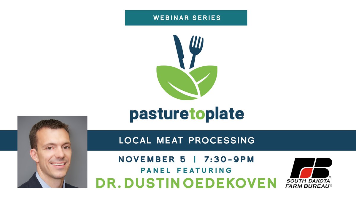 dani_hanson's tweet photo. @SDFarmBureau is hosting a great webinar on local meat processing next Thursday night! Make sure to register to learn all about beef processing and local meat: https://t.co/fADZurH01m https://t.co/8CQSp9OwSY