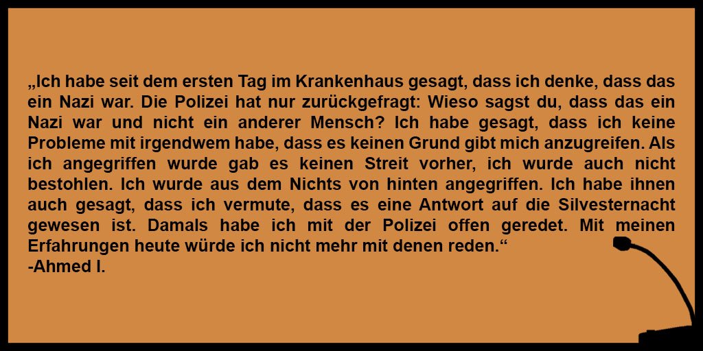 Ini6April's tweet photo. Ahmed erzählt gerade wie es ihm mit den Befragungen der Polizei ergangen ist. #Lübcke #EntnazifizierungJetzt #SolidaritätmitAhmed https://t.co/wfGBzZ6GYG