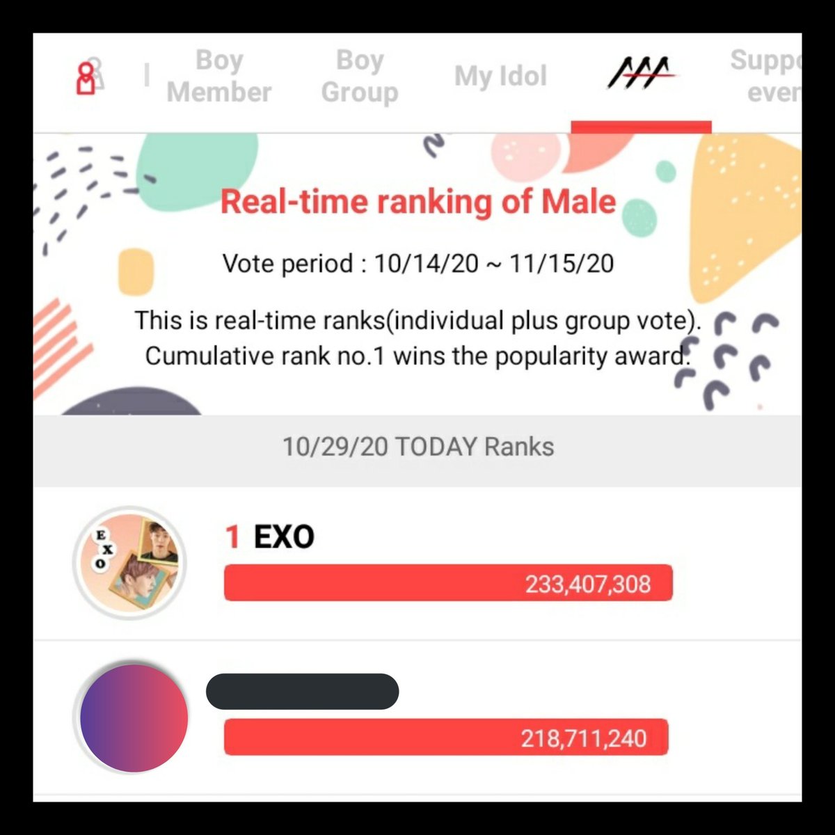 blexicanarogue2's tweet photo. 8α΅Κ° WIN!!!!!!!!!!!!!!!!!!!!!!
please re-install choeaedol and let EXO know we're still here. its never too late to help. PLEASE JOIN THE VOTE π
#EXOxAAA
#AAA_EXODEUX
#WeAAAreOneEXO
#WeNeedEXOLonAAA
#μμ @weareoneEXO #EXO https://t.co/IlqsGQiwIG