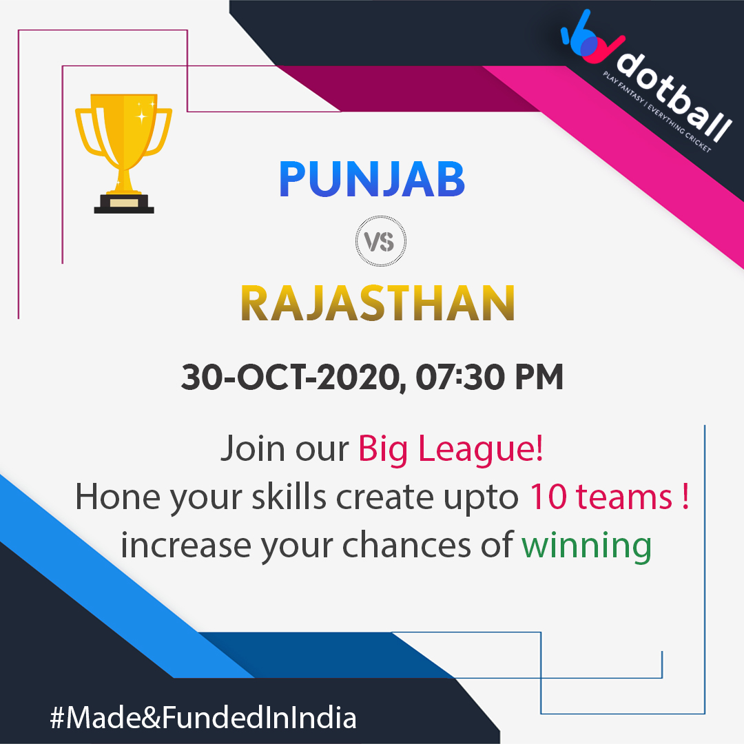 dotballglobal's tweet photo. The most awaited T20 series of the year is ON! Join the action on https://t.co/0LYAoswe6R #Dotball #CricketFantasy #GameOfSkill #T20 #Punjab #Rajasthan https://t.co/PRgD5Bla06