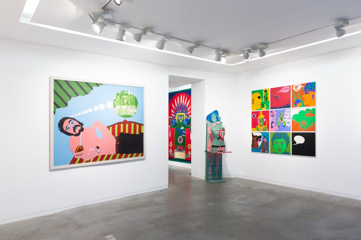 Eric_Mouchet's tweet photo. Dernier jour de l'exposition #ParisCalligrammes de #UlrikeOttinger avant fermeture anticipée. Merci à tous les visiteurs et amateurs d'art pour votre soutien ! #PopArt #FigurationNarrative 
Photo de Margot Montigny https://t.co/WXCJm45v9Z