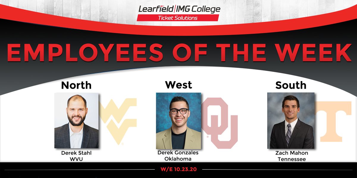 LEARFIELD_Tix's tweet photo. Congratulations to our Ticket Solutions Regional Employees of the Week! 💥

@dstahl_wvu, @derekegonzales and Zach continue to crush sales while remaining leaders for their teams and regions. Keep up the great work!

#EmployeeoftheWeek #Leaders #Dedication https://t.co/4wEWBHJzZf