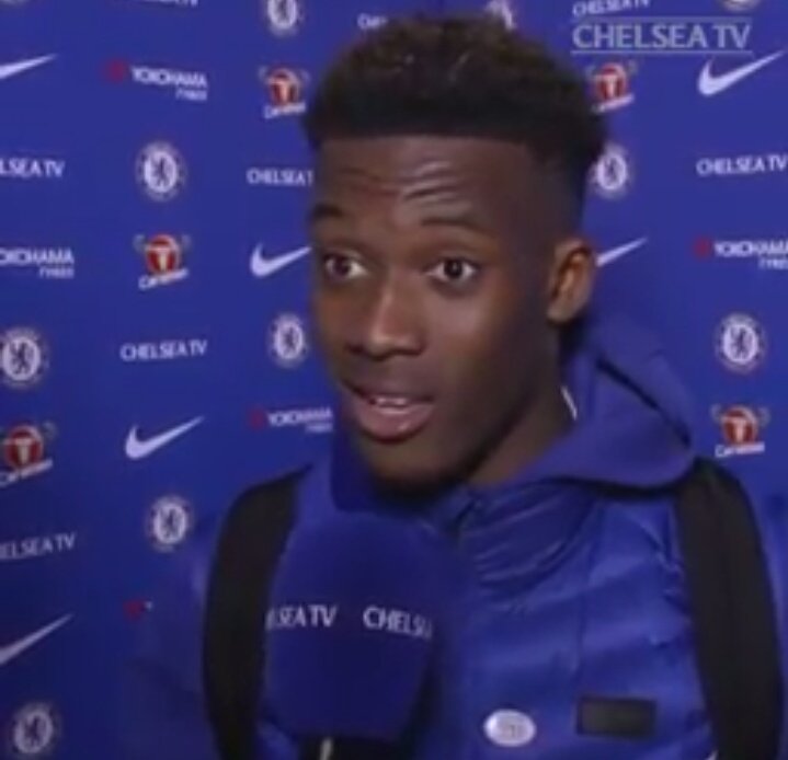 Hudson-Odoi after watching Hazard's goal vs West Ham: "All I can say to you is that I watched the whole thing and my mouth was like  the whole way through. It was crazy, he is an exceptional player. He's a superb role model and idol to look up to."