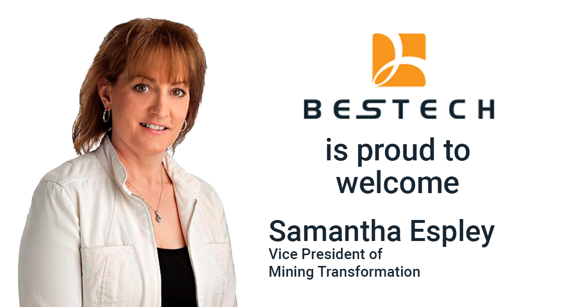 BESTECH_Eng's tweet photo. We are excited to welcome @Samantha_Espley to BESTECH as Vice President of Mining Transformation, bringing her depth of experience in innovation, engineering, and operations to our consulting services. 
(1/2) https://t.co/vZKlW5hoJe