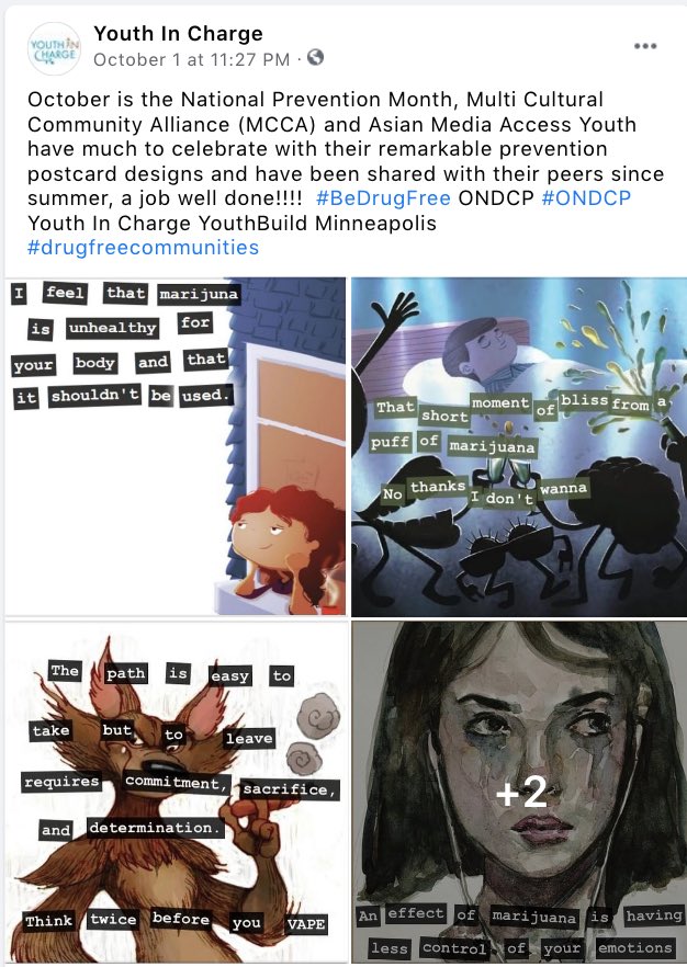 FLOTUS45's tweet image. Proud to share the work of the Multi Cultural Community Alliance (MCCA) in St. Paul, MN in the #BeDrugFree campaign for #PreventionMonth. Over the past year they've trained 200+ youth in multimedia advocacy skills to share messages encouraging their peers to live a drug free.