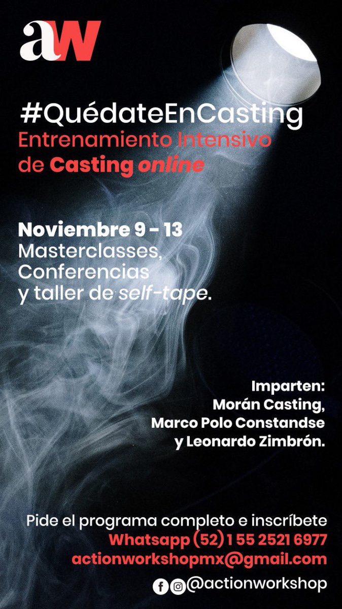 MoranCasting's tweet photo. Luego no nos pregunten que por qué no se quedan en casting, muchaches. Nuestro Entrenamiento Intensivo de Casting es en línea y todavía hay precio de preventa. Info por whatsapp. 
#QuédateEnCasting https://t.co/Fnhix5upSN