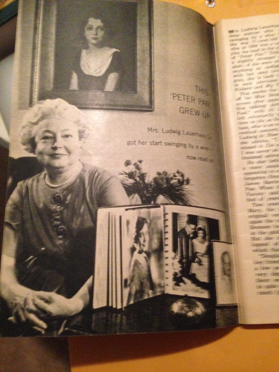 MindyGarza15's tweet image. A Facebook friend collects TV Guides and graciously sent me one that features Betty Bronson, the first Peter Pan in film: “This Peter Pan Grew Up” #PeterPan #BettyBronson #MoatBrae #JMBarrie