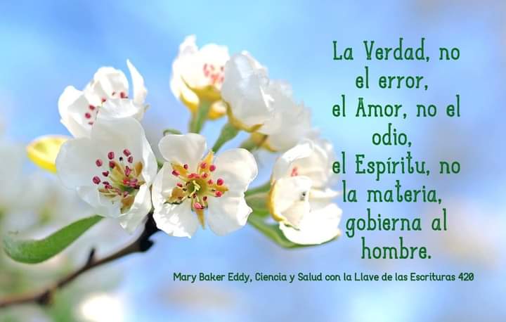 olivas_car's tweet photo. "La Verdad, no el error, el Amor, no el odio, el Espíritu, no la materia, gobierna al hombre."  Mary Baker Eddy, Ciencia y Salud con la Llave de las Escrituras, 420.
#Dios es #Amor https://t.co/8wiTDDjpAJ