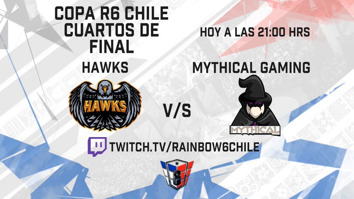 Rainbow6Chile's tweet photo. Muy buenas tardes! hoy jueves comienzas los Playoff!

tenemos 2 grandes partidos 
@RytuaLeSport vs #geminialpha 17:00 hrs
@MythicalGam vs @HawksLatam 21:00 hrs

los esperamos!

#rainbowsixsiege #r6siege #gamer #esports #R6Latam https://t.co/xJJsbq0SfU