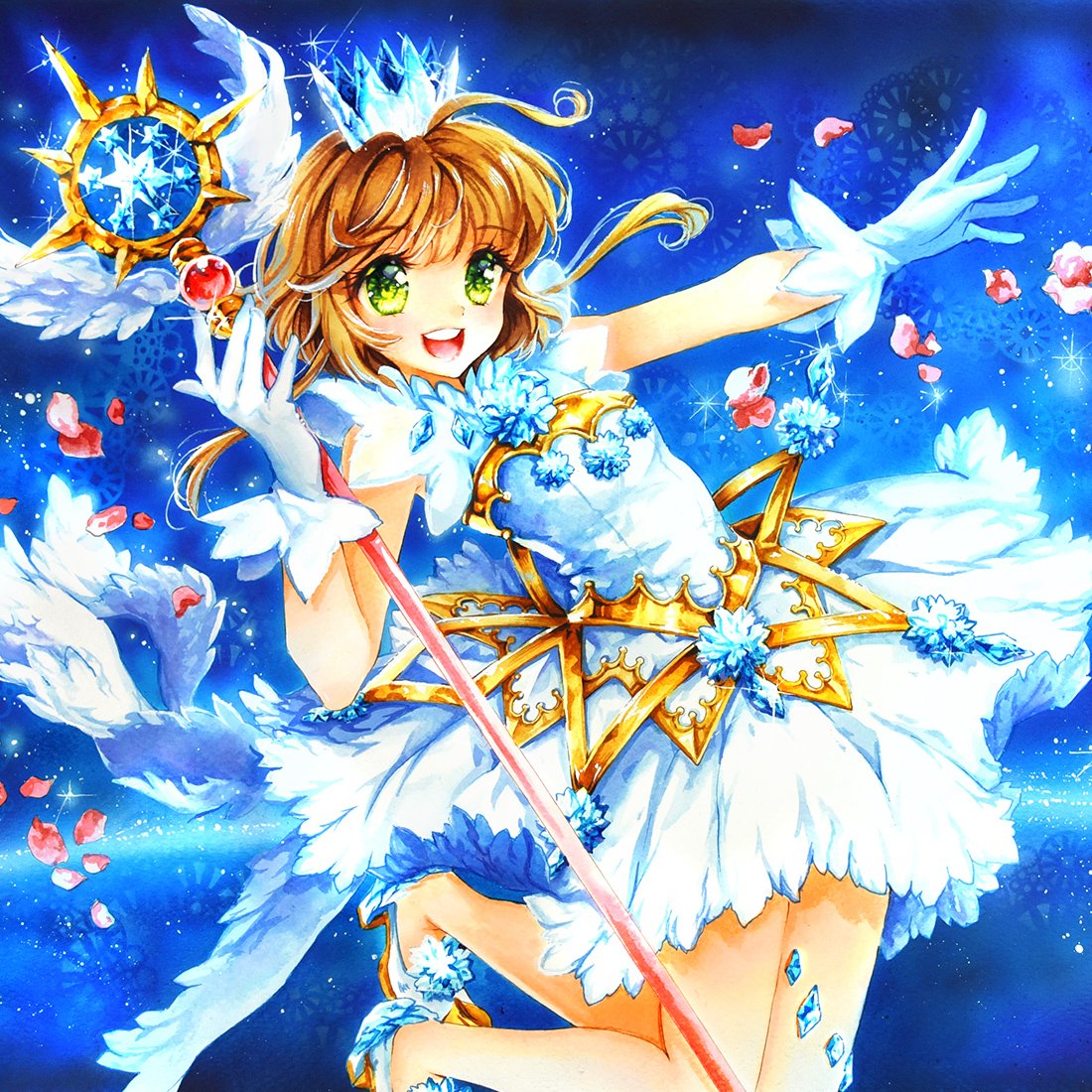 Manga_Nashi's tweet photo. Doesn't Sakura look like  she's ready for a Ball and waiting for #Shaolan? 💕
🔶️preorder my Manga 1&amp;2 in english and volume 2 in german -》See preorder posting 
🛍Shop https://t.co/WyrZSvBjpY
#cardcaptorsakura #sakurakinomoto #painting #magicalgirl #cute #kawaii #manga #anime https://t.co/2pvVTQrjK0
