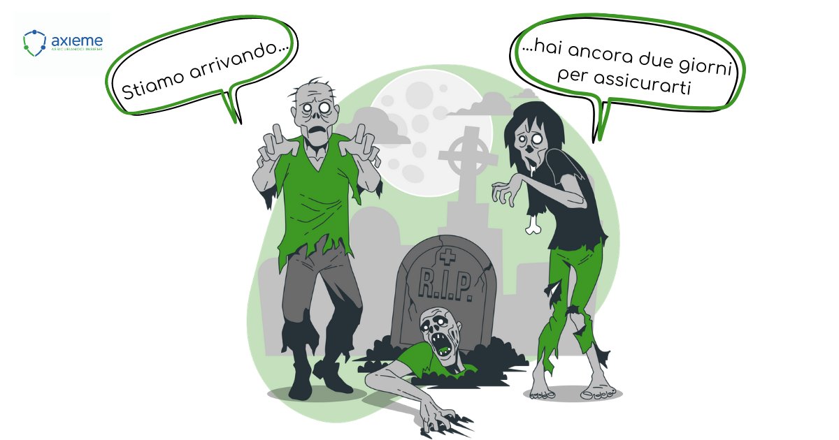 Se il 2020 non ti è bastato… sappi che è in arrivo Halloween⚰🧟
Fossi in te mi sbrigherei!😅

hubs.la/H0yW9Ss0

#assicurazionesemplice