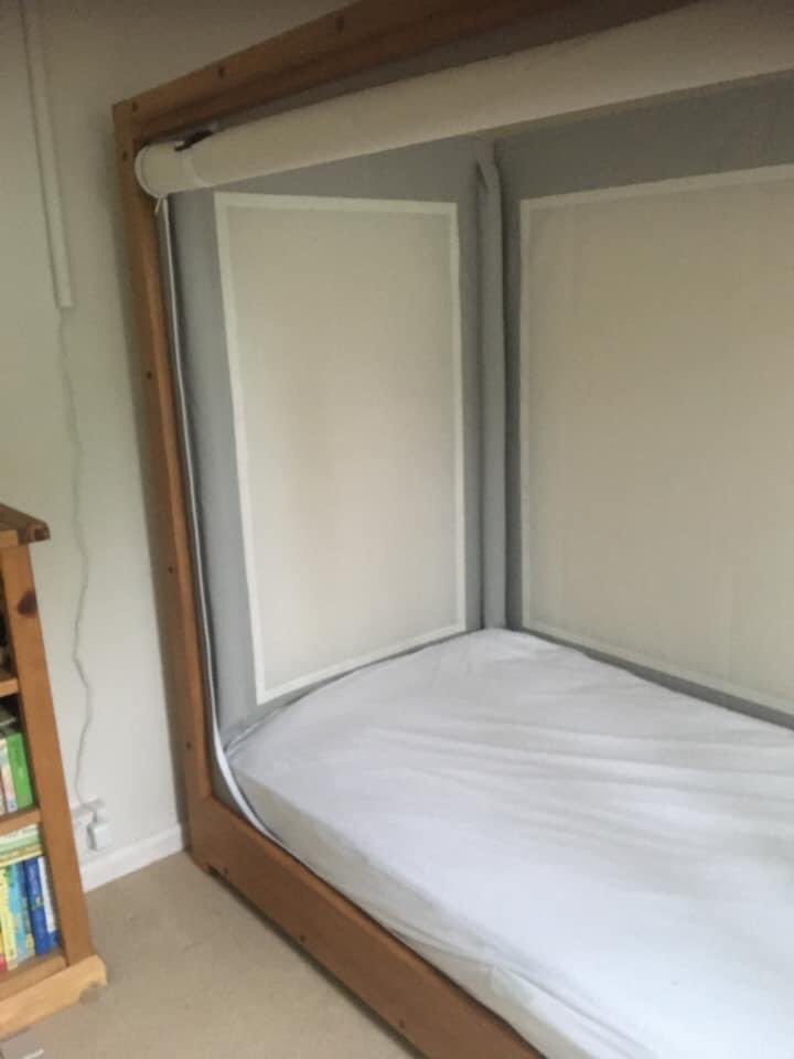 Oliversbed's tweet photo. Just finished installing a low level @Oliversbed down in rainy Norfolk.

Cannot wait to hear how well the young girl slept in her new forever bed.

@Oliversbed we make bespoke Enclosed Safety Beds for Special Needs Children 

#AngelmanSyndrome
#EpilepsyAwareness 
#OT https://t.co/CD02qA5okV
