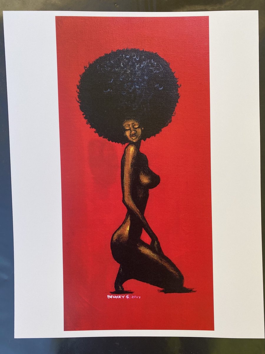 baileysfunky's tweet photo. Selling these 8.5x11 prints on cardstock,$20 shipped~ dm for purchase #bfunky #blackart https://t.co/m34ZxtH5Yx