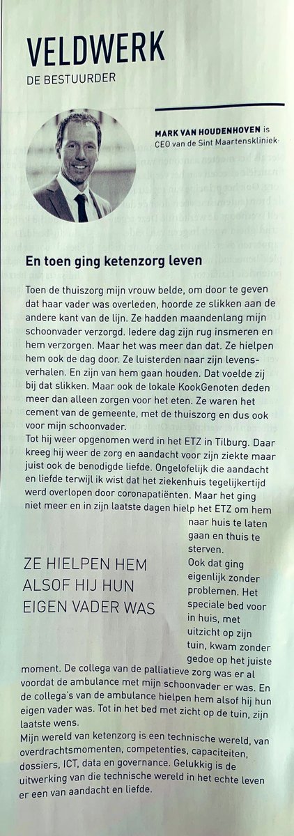 Zo hoort het. #palliatievezorg