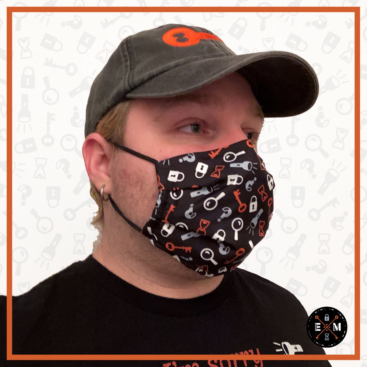 EscapeMerch's tweet image. Whether you’re headed out to the shop, the polls, or even an escape room, protect yourself and others in style with this Escape Merch Face Mask. In stock now! escapemerch.com/product/escape…