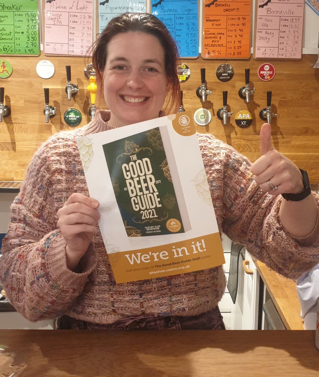 WANT GOOD BEER? ALLOW US TO GUIDE YOU...
We're very proud to announce that we're a part of the 2021 CAMRA Good Beer Guide.
Thank you to everyone who voted for us. Next year: Pub of the year ;-)
#gbg2021 #camra #goodbeerguide #cask #ale #realale #cheers #beer #craftbeer https://t.co/DXiDYYCXjJ