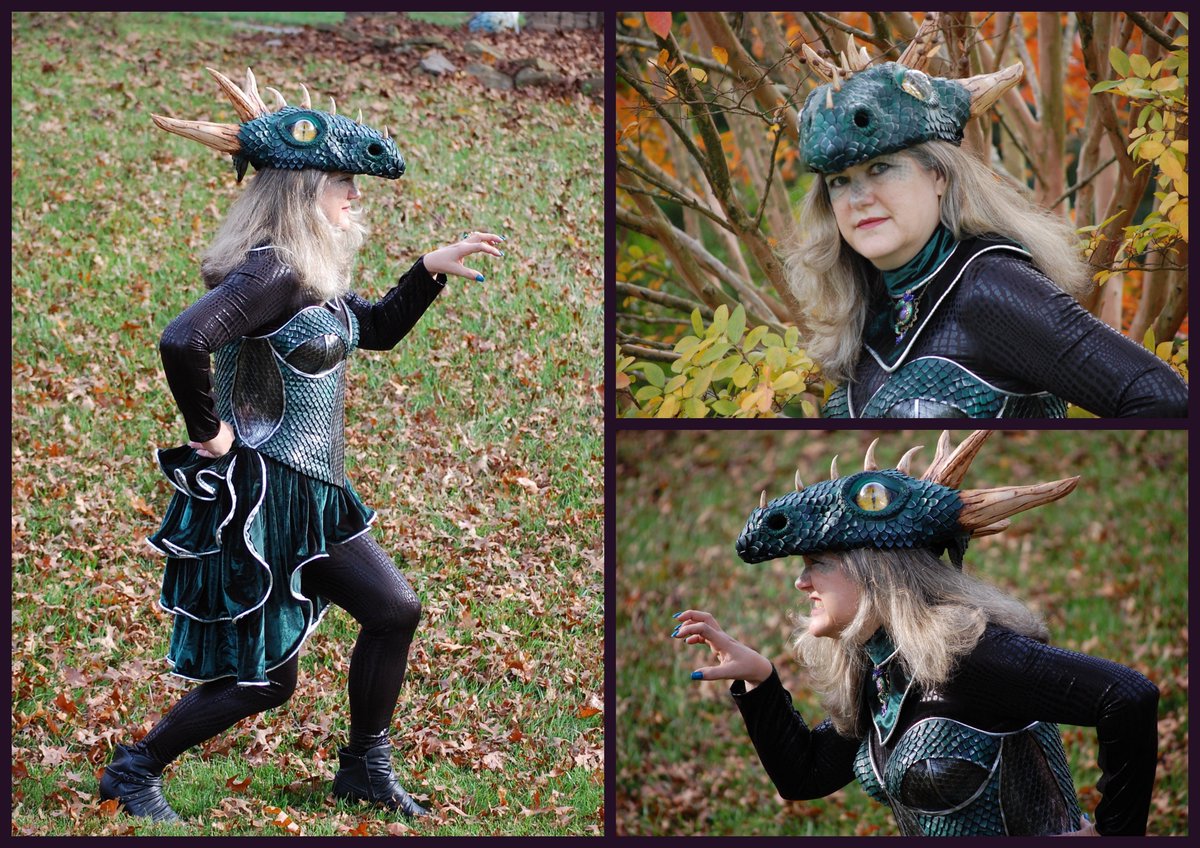 TyazCosplay's tweet photo. The Woodland Dragon has emerged! This is the compilation of my monster for the #shepropchallenge. I had to use only materials I had on hand in my stash. #stashchallenge I had so much fun making this cosplay! https://t.co/7ITW89HsaP
